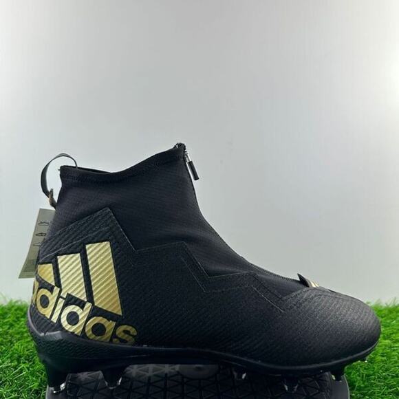 Adidas Nasty 2.0 Men Size 10 Black Gold Football Cleats GZ4628 NEW - Picture 4 of 8